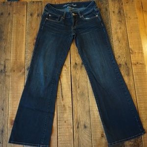 American Eagle Boyfriend dark jean denim 2 short